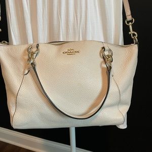 Cream Convertible Coach Purse